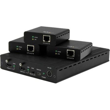 Hdbaset Extender Kit With 1X3 HDMI Over Cat5 Splitter Up To 4K